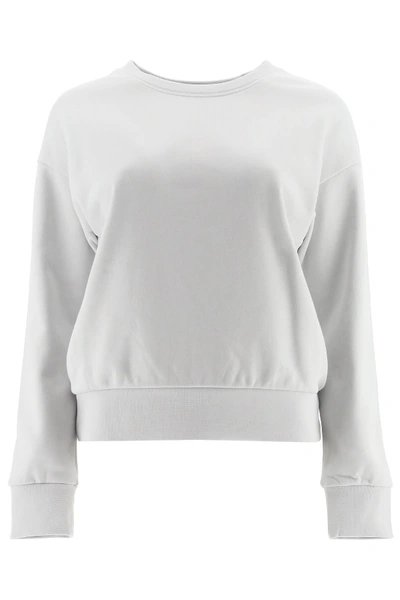 Shop Apc Annie Sweatshirt With Micro Logo In Gris Clair (grey)
