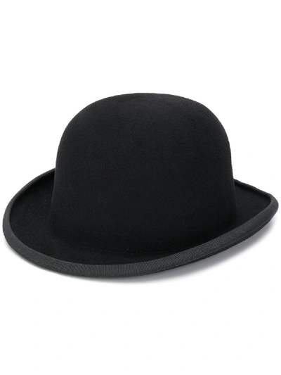 Shop Ami Alexandre Mattiussi Curved Peak Hat In Black