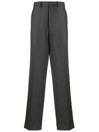 Shop Ami Alexandre Mattiussi Wide Leg Tailored Trousers In Grey