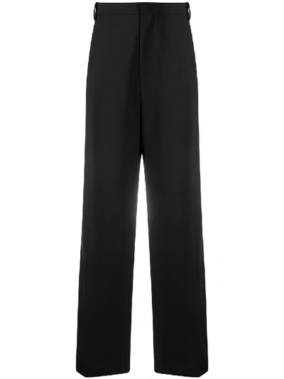 Shop Juunj High-waisted Cropped Trousers In Black