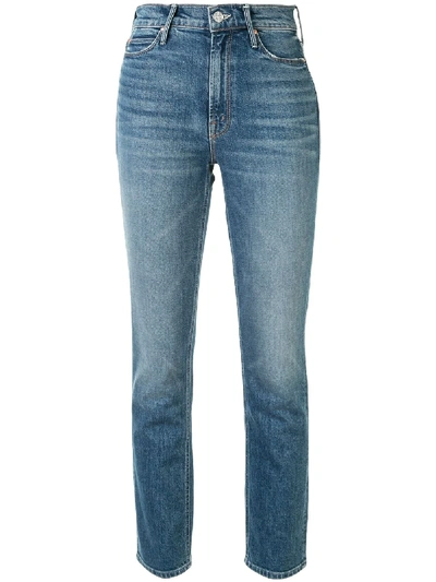 Shop Mother Dazzler Ankle High-waist Jeans In Blue