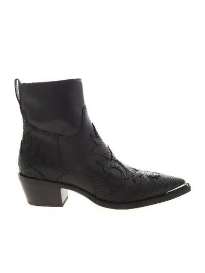 Shop Ash Django Pointed Ankle Boots In Black