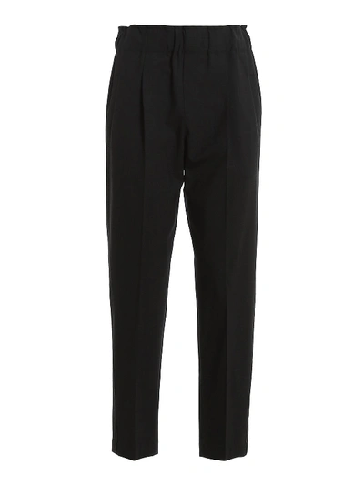 Shop Brunello Cucinelli Monili Detail High Rise Trousers In Black