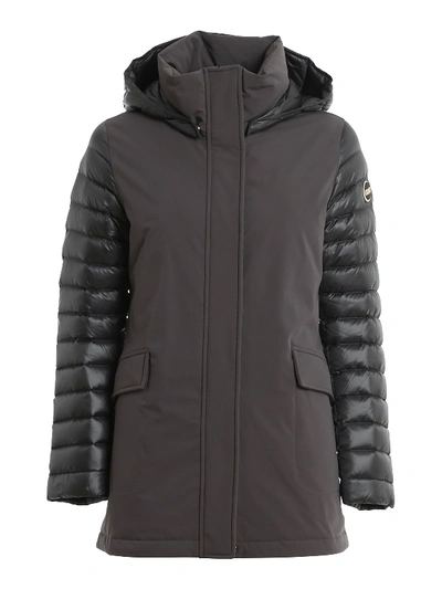Shop Colmar Originals Quilted Sleeves Puffer Jacket In Dark Grey
