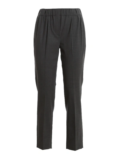 Shop Brunello Cucinelli Monili Detail Cropped Trousers In Black