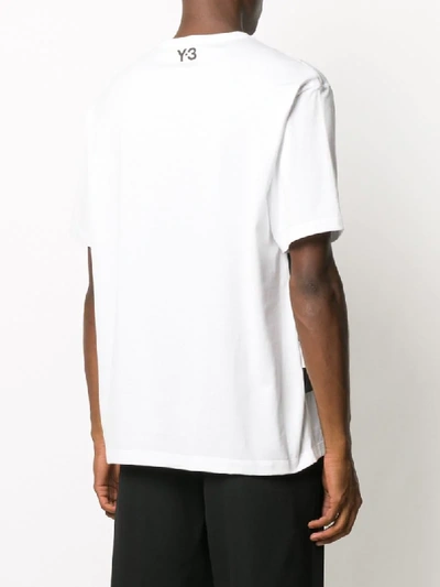 Shop Y-3 Layered Motif Logo Print T-shirt In White