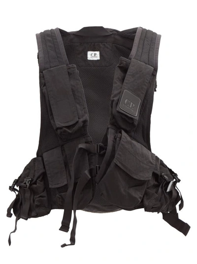 C.p. Company Multi-pocket Garment-dyed Technical Gilet In Black | ModeSens