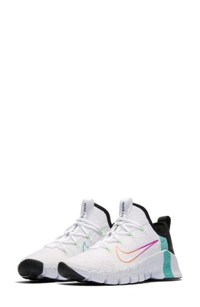 Shop Nike Free Metcon 3 Training Shoe In White/flash Crimson/oracle