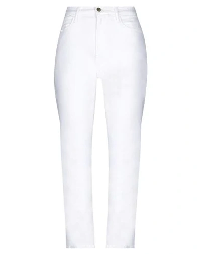 Shop Frame Woman Jeans White Size 30 Cotton, Polyester, Elastane