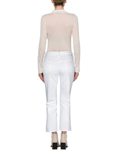Frame Woman Pants White Size 27 Cotton, Recycled Cotton, Polyester In White