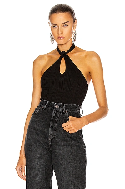 Shop The Range Tied Bodysuit In Black