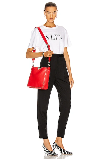 Shop Valentino Small Hobo In Rouge Pur