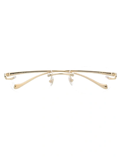 Shop Cartier Rimless Unisex Optical Glasses In Gold