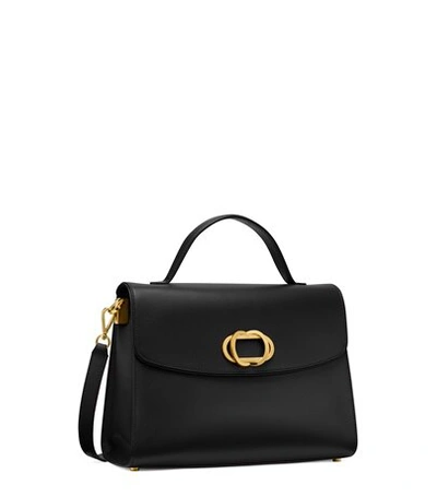 Stuart Weitzman Adelina Leather Top Handle Bag In Black Leather | ModeSens