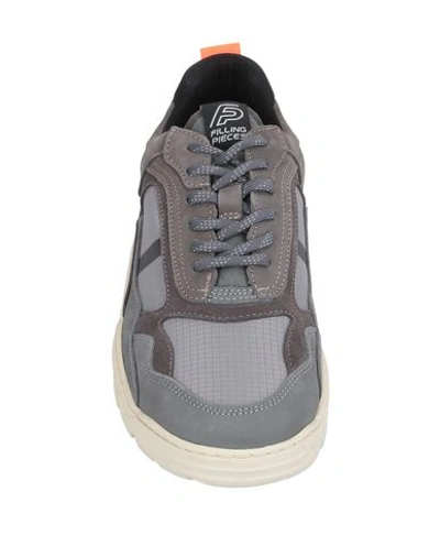 Shop Filling Pieces Man Sneakers Grey Size 9 Soft Leather, Textile Fibers
