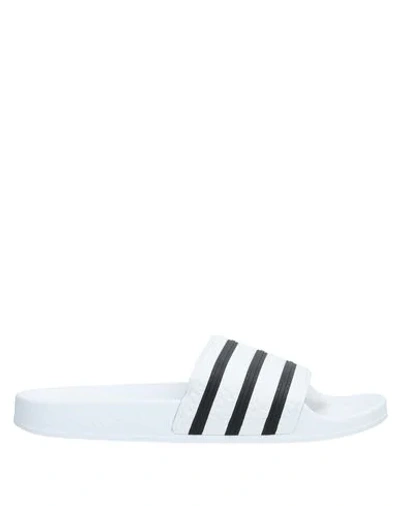 Shop Adidas Originals Man Sandals White Size 6.5 Textile Fibers