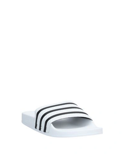 Adidas Originals Island Club Adilette 22 Ribbed Slides In White