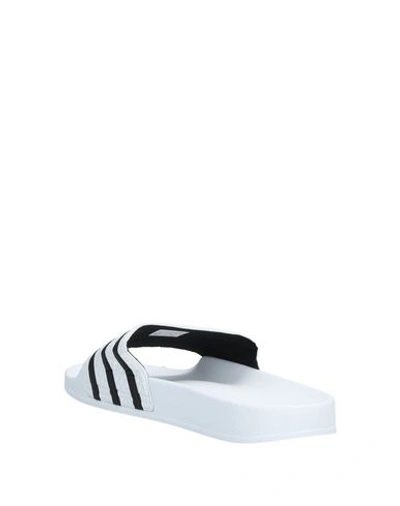 Shop Adidas Originals Man Sandals White Size 6.5 Textile Fibers