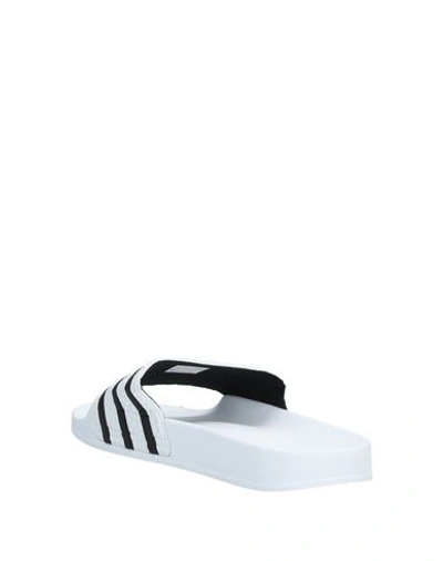 Adidas Originals Island Club Adilette 22 Ribbed Slides In White