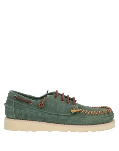 Shop Sebago Loafers In Military Green