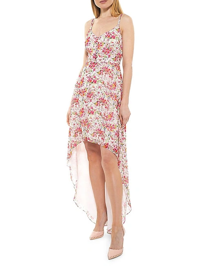 Shop Alexia Admor Women's Floral High-low Maxi Dress In Pink Water