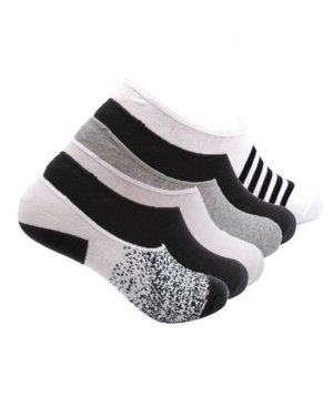 K-swiss Women's Foot Liner No Show Cotton Socks, Print, 6 Pack In  Black/white | ModeSens