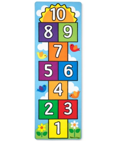 Melissa & Doug Kids' Hop & Count Hopscotch Rug & Throwing Beanies Playmat In No Color