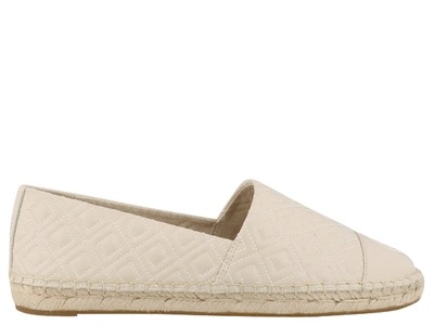 Shop Tory Burch Quilted Espadrilles In White
