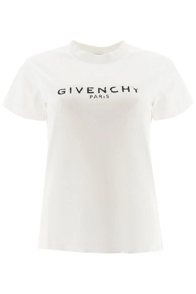 Shop Givenchy T-shirt With Vintage Logo In White (white)