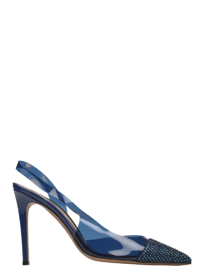 Shop Alexandre Vauthier Women's Blue Pvc Sandals