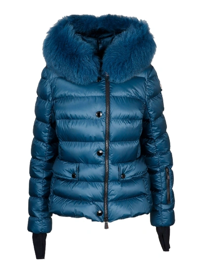 Shop Moncler Women's Blue Polyamide Down Jacket