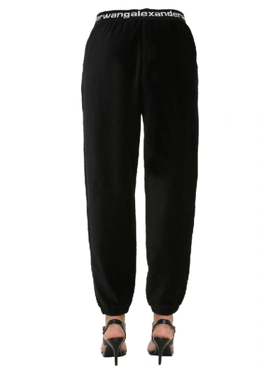 Alexander Wang T Alexanderwang.t Stretch Corduroy Logo Jogger Pants In Black