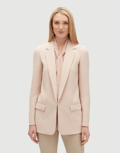 Shop Lafayette 148 Plus-size Finesse Crepe Langley Jacket In Pink