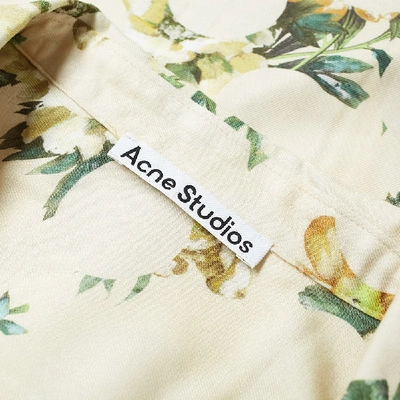 Shop Acne Studios Simon Floral Polka Print Shirt In Neutrals