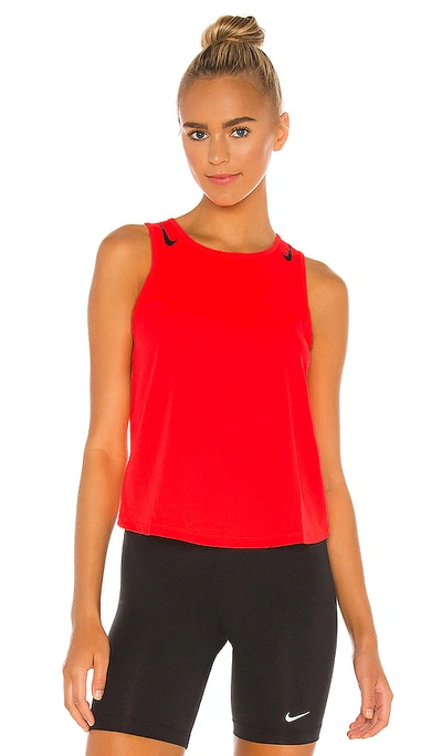 Shop Nike Aero Swift Singlet In Bright Crimson