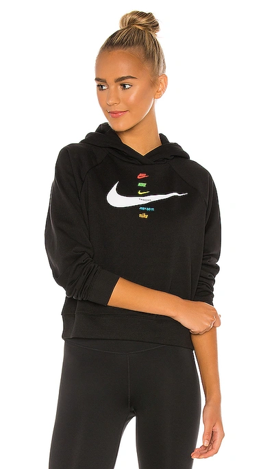 Shop Nike Nsw Swoosh Fleece Hoodie In Black Multi