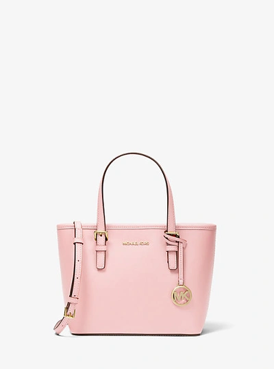 Michael Kors Jet Set Travel Extra-small Saffiano Leather Top-zip Tote Bag  In Pink