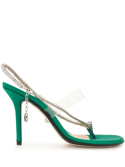 Shop Alevì 95mm Muriel Sandals In Green