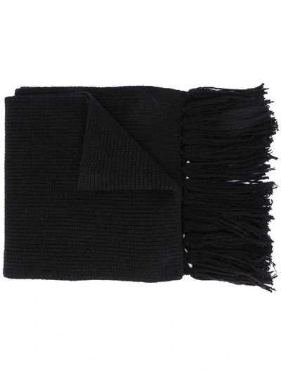 Shop Ami Alexandre Mattiussi Ami De Coeur Patch Scarf In Black