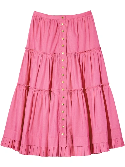 Shop Marc Jacobs The Prarie Midi Skirt In Pink
