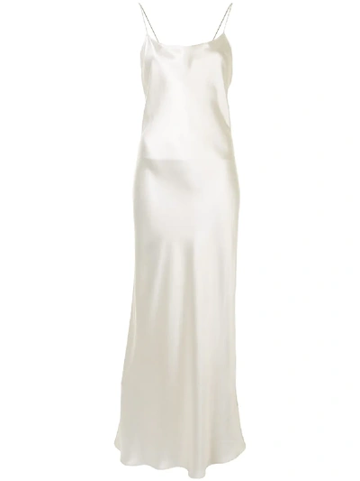 Shop Anine Bing Chloe Silk Maxi Dress In White