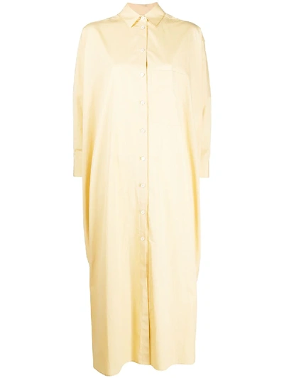 Shop Jil Sander Loose Shirt Dress In Yellow