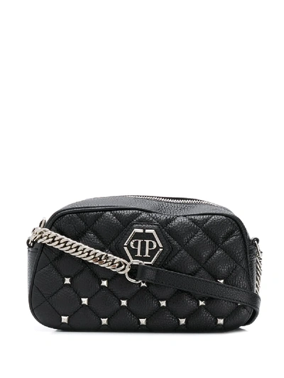 Shop Philipp Plein Hexagon Studded Pouch In Black