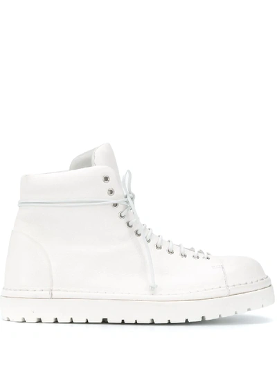 Shop Marsèll Ankle Sneaker Boots In White