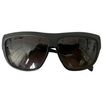 Pre-owned Jil Sander Anthracite Wood Sunglasses