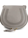 Chloé The Marcie Mini Textured-leather Shoulder Bag In Anchor Grey