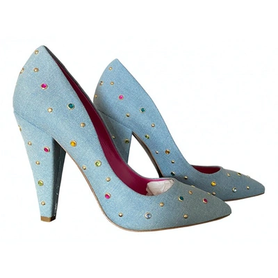 Pre-owned Mulberry Cloth Heels In Blue