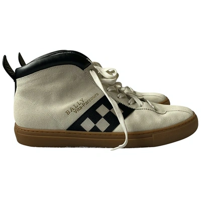 Pre-owned Bally High Trainers In Beige