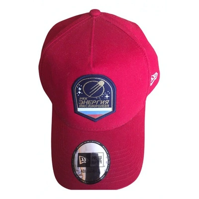 Pre-owned Nasa Seasons Red Cloth Hat & Pull On Hat