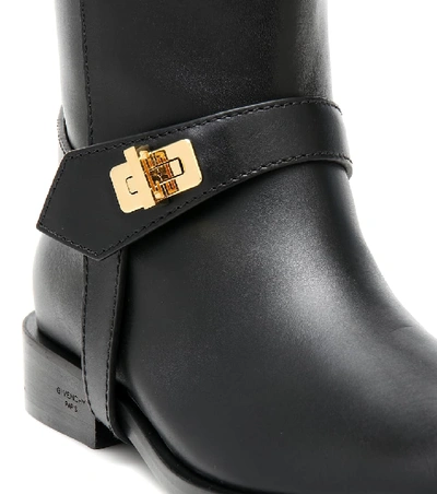 Shop Givenchy Eden Leather Knee-high Boots In Black